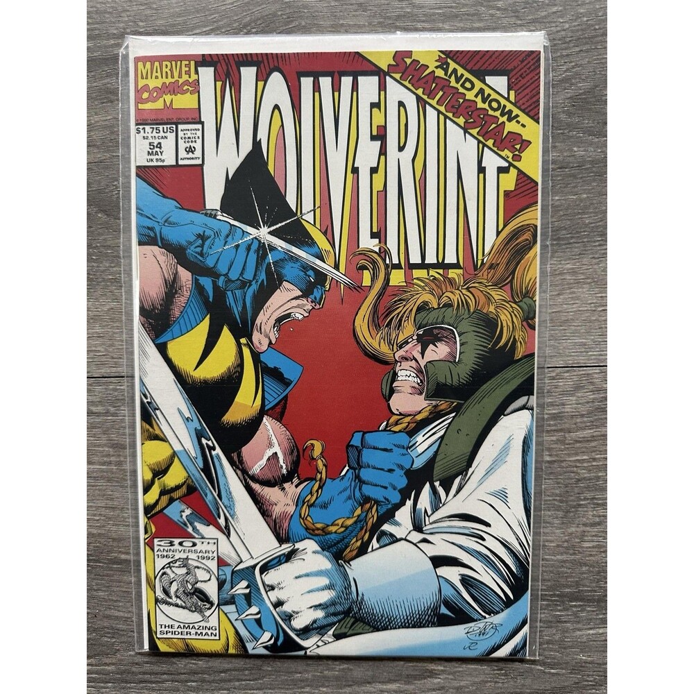Marvel Wolverine #54 Single Issue Comic 1992 The Dark Design Color US English